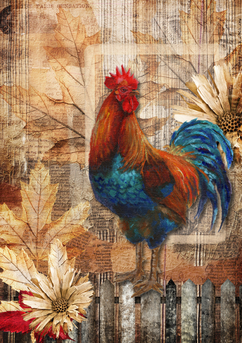 Decoupage Queen Country Rooster