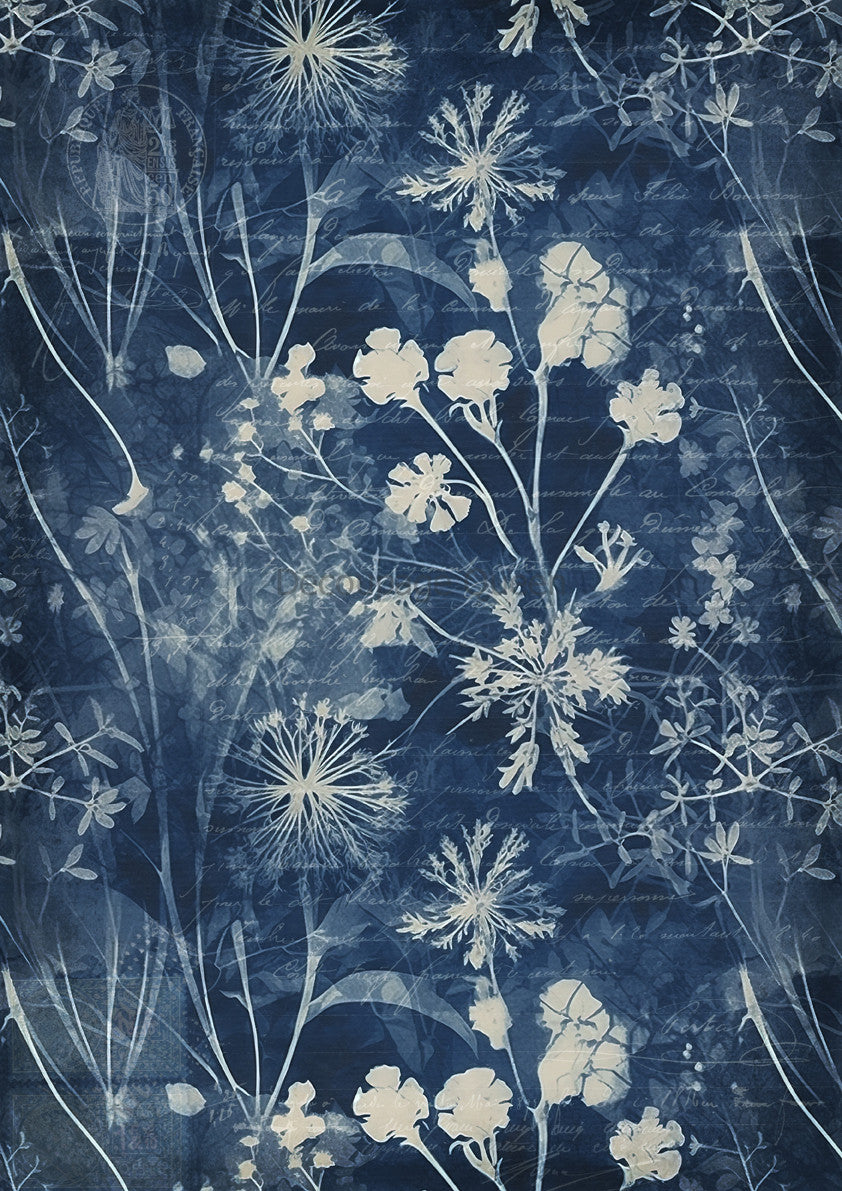 Vellum Paper - Indigo Botanical III