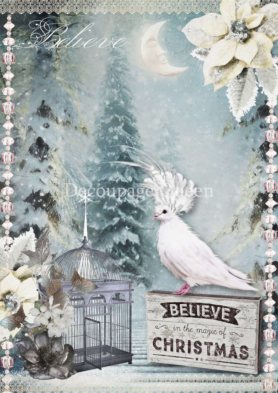 Decoupage Queen Believe Rice Paper