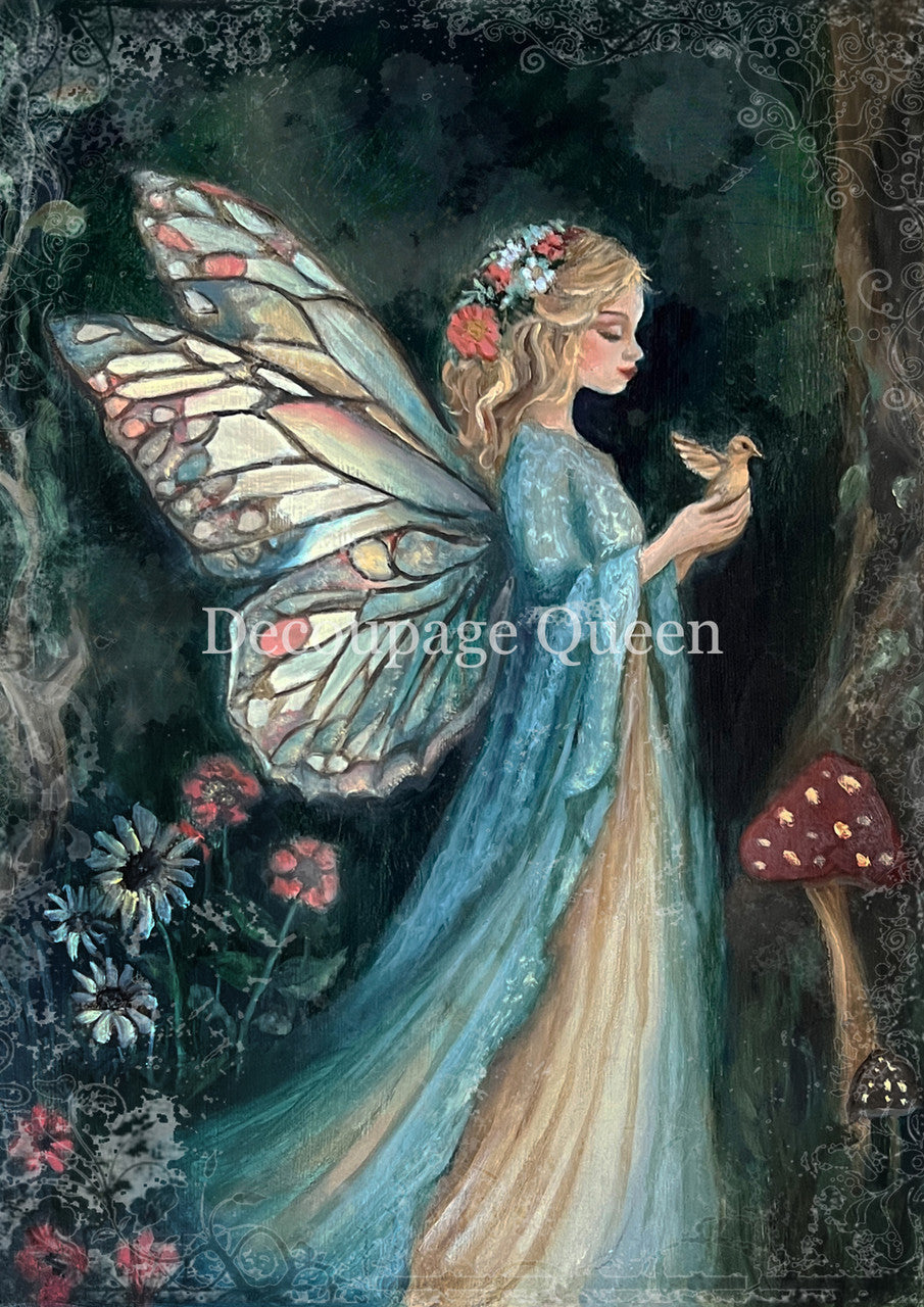 Decoupage Queen Rice Paper - Teresa Rene Art - Meadow Fairy