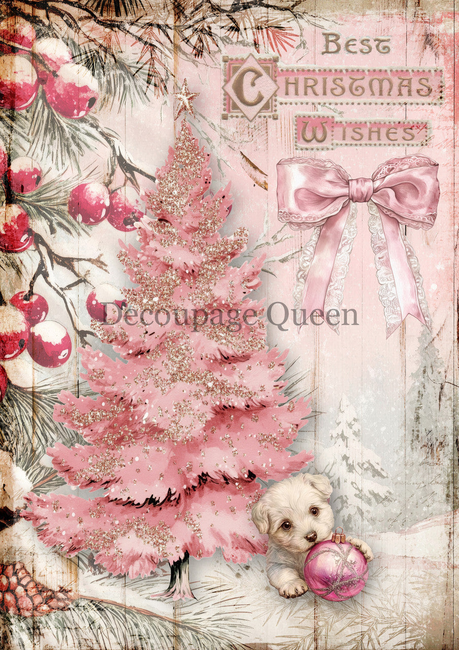 Pink Christmas A3 Pack w/ Bonus Paper
