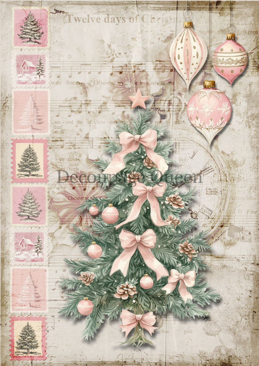Pink Trimmings, Christmas Tree