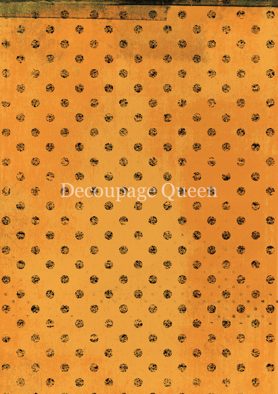 Decoupage Queen Orange Dots Rice Paper