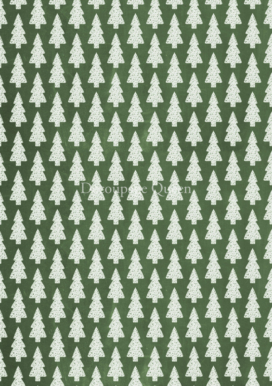 Decoupage Queen Patterned Pines Vellum Paper
