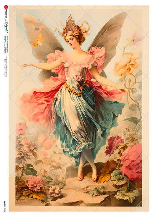 Paper Designs Fairy Wearing Crown Rice Paper