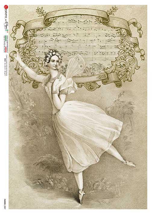 Paper Designs Rice Paper Vintage Fairy 1 PD FAIRIES 0087