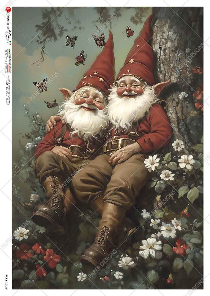 Paper Designs Christmas Gnome Friends Rice Paper