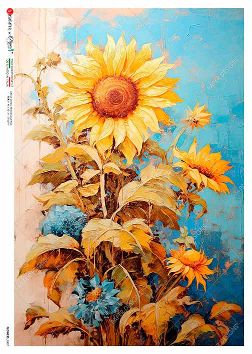 Paper Designs Bright Sunflowers Rice Paper