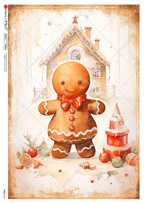 Paper Designs Gingerbread Girl Rice Paper