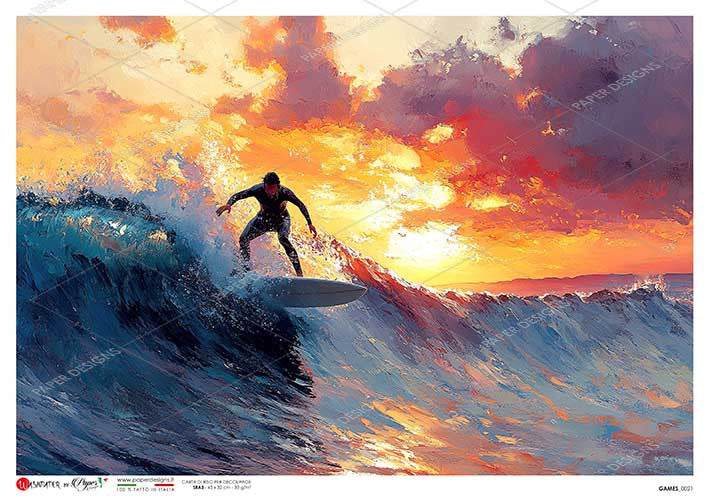 Paper Designs Surfing Rice Paper