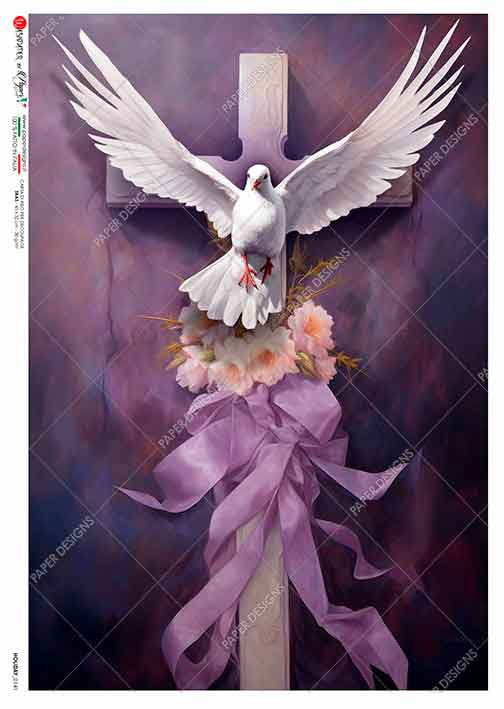 Paper Designs The Cross and Dove A4 Rice Paper