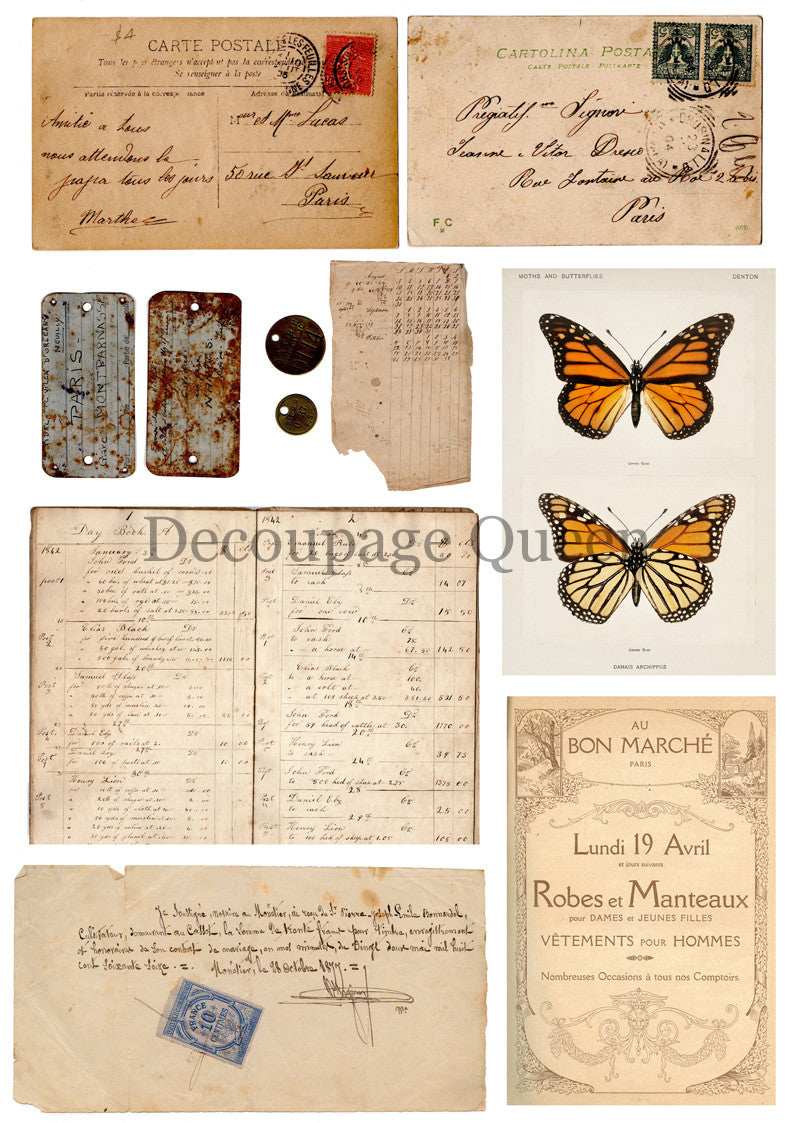 Decoupage Queen Sunflower Ephemera Journal Pack