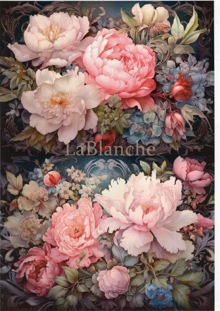 LaBlanche Fantasy Blooms 4 A4 Rice Paper