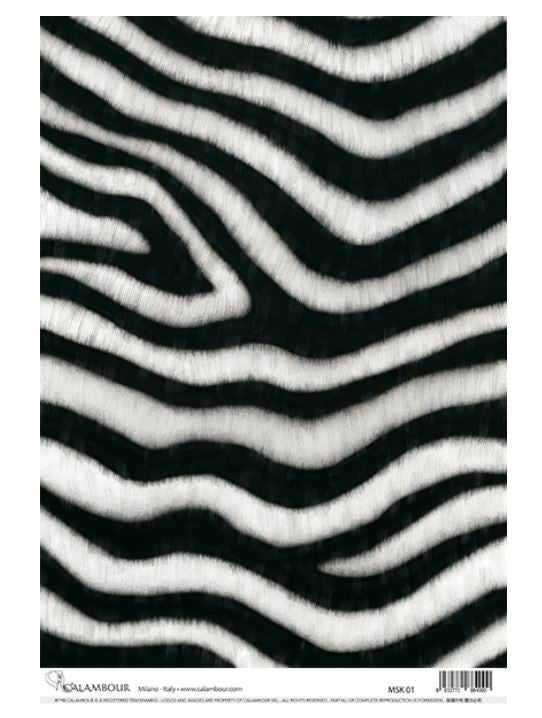 Calambour Animal Print Zebra A3 Rice Paper
