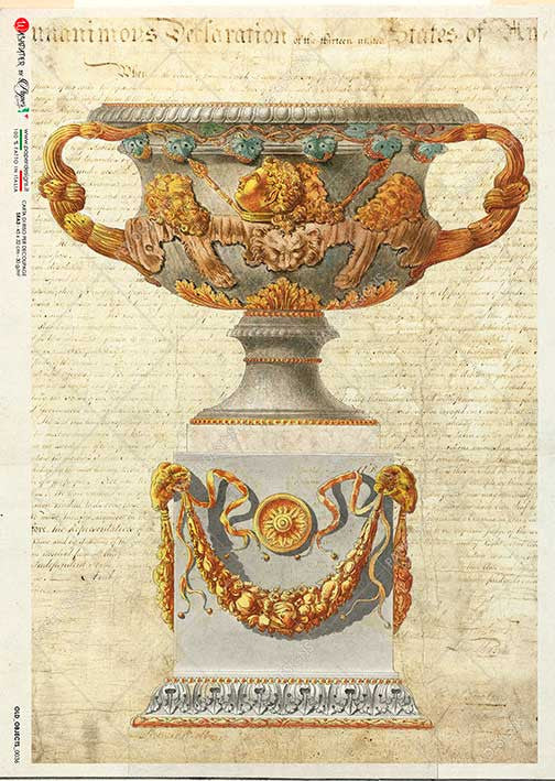 Paper Designs Rice Paper Antique Urn Old Objects 0036