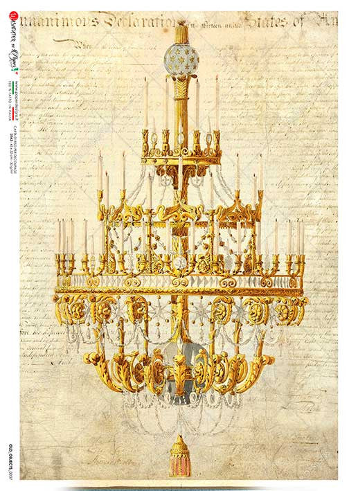 Paper Designs Rice Paper Vintage Chandelier Old Objects 0037