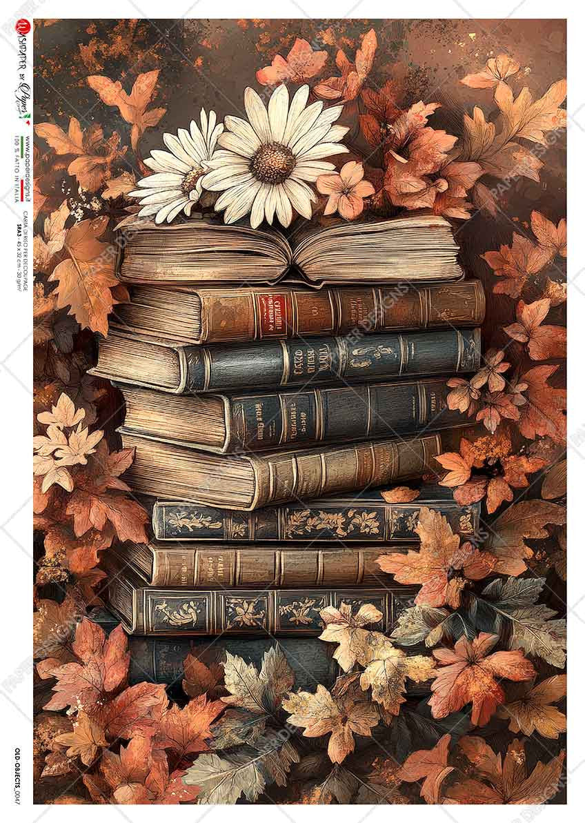 Paper Designs Books with Autumn Florals Rice Paper
