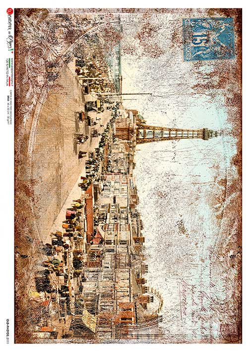 Paper Designs Rice Paper Parisian Landscape Old Photos 0111