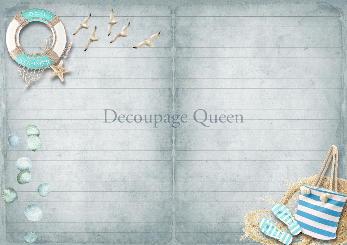 Decoupage Queen Seaside Greetings Journal Pack