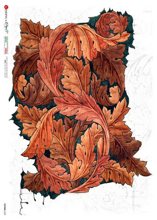 Paper Designs Orange and Red Leaves