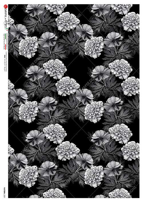 Paper Designs Repeating B/W Florals