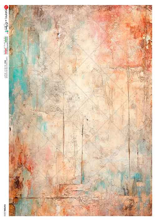 Paper Designs Colorful Grunge A4 Rice Paper
