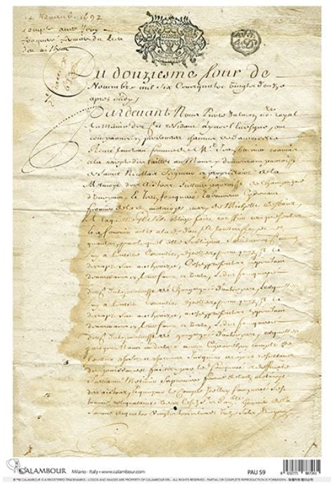 Calambour Stained Old Document