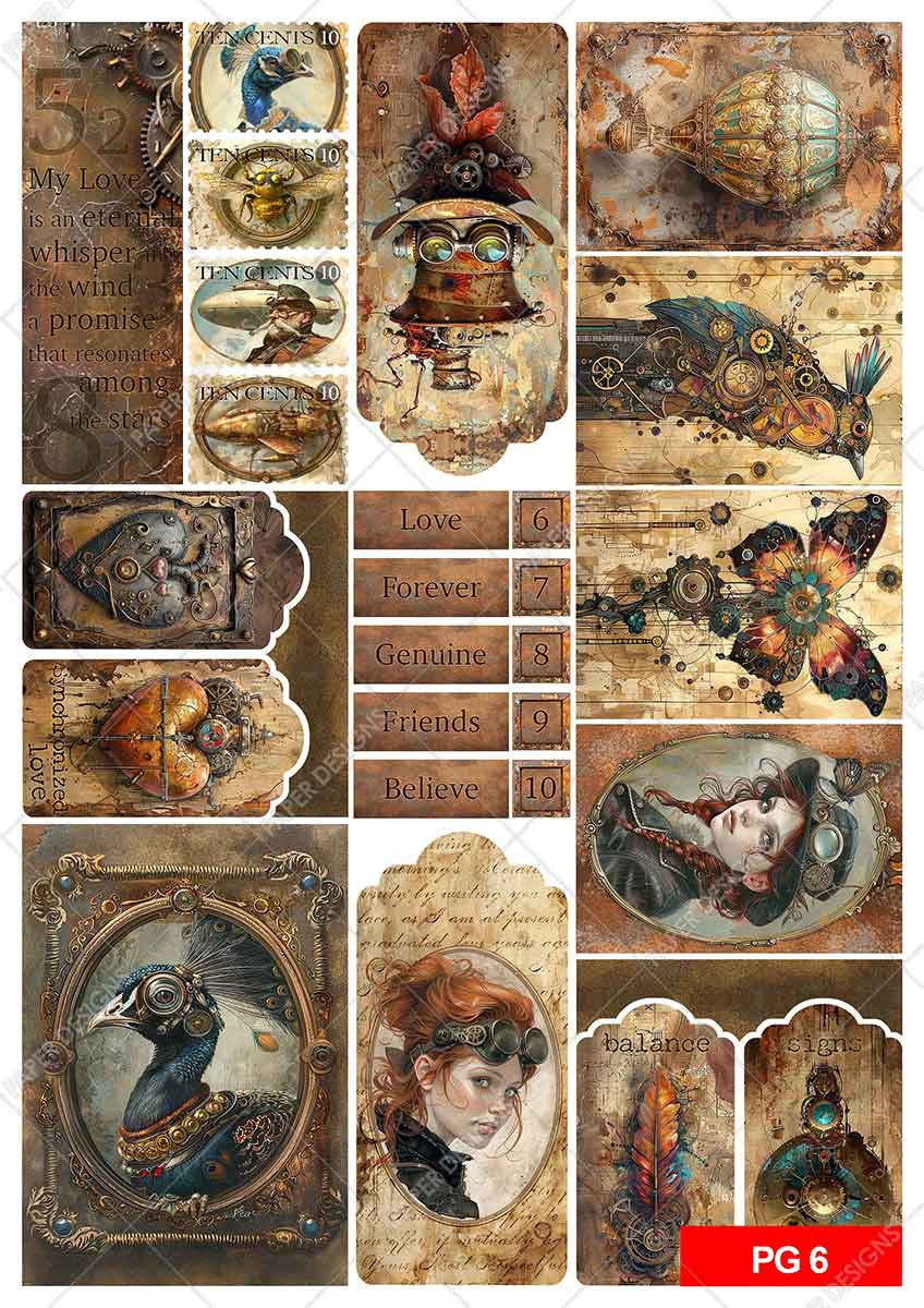 Paper Designs Steamunk Age Collection Junk Journal Kit