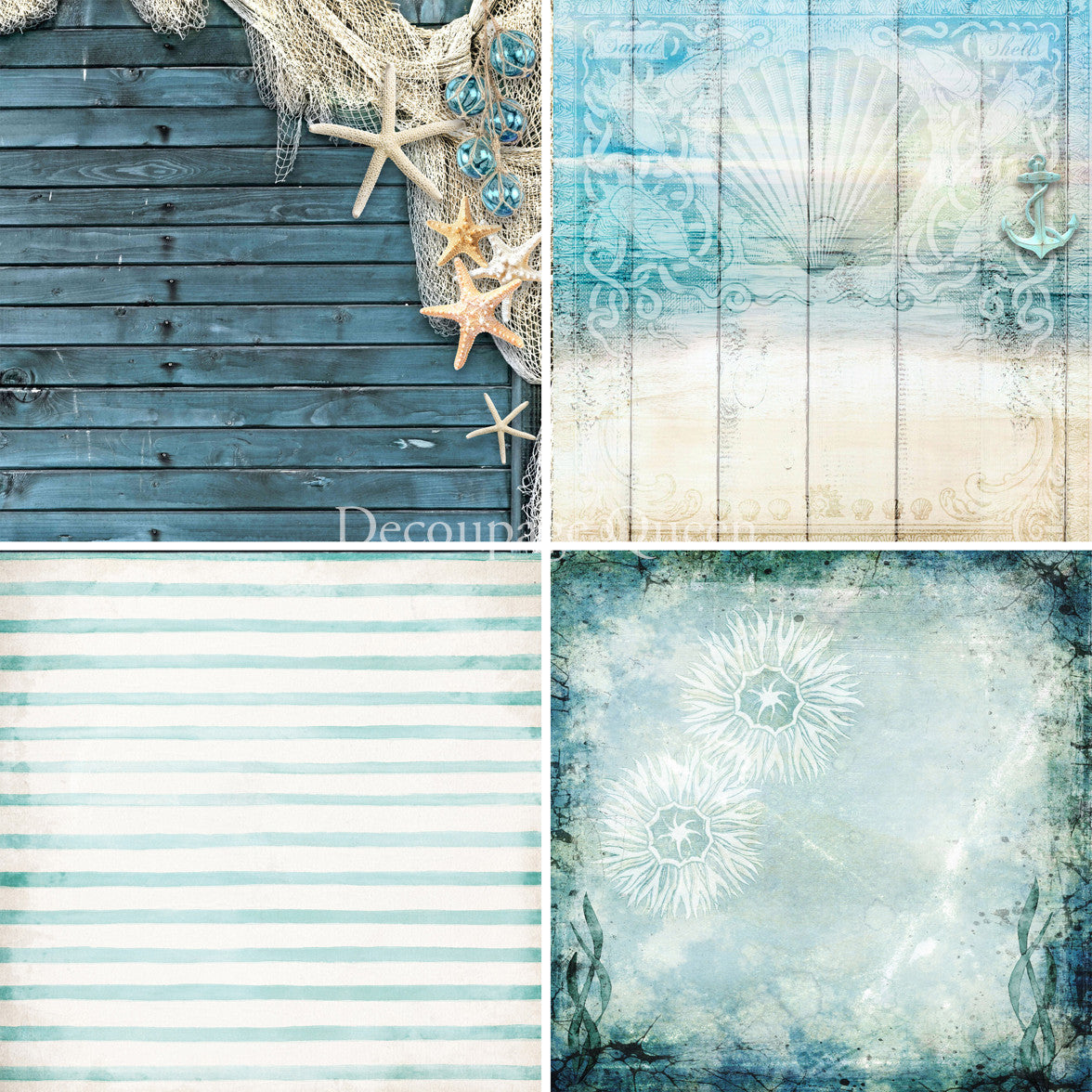 Decoupage Queen Seaside Greetings Scrapbook Set