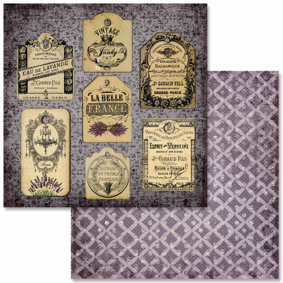 Vintage Lavender Scrapbook Set