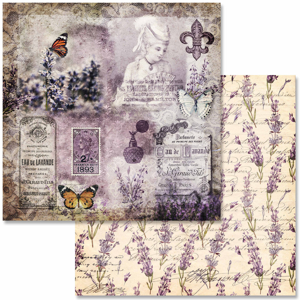 Vintage Lavender Scrapbook Set