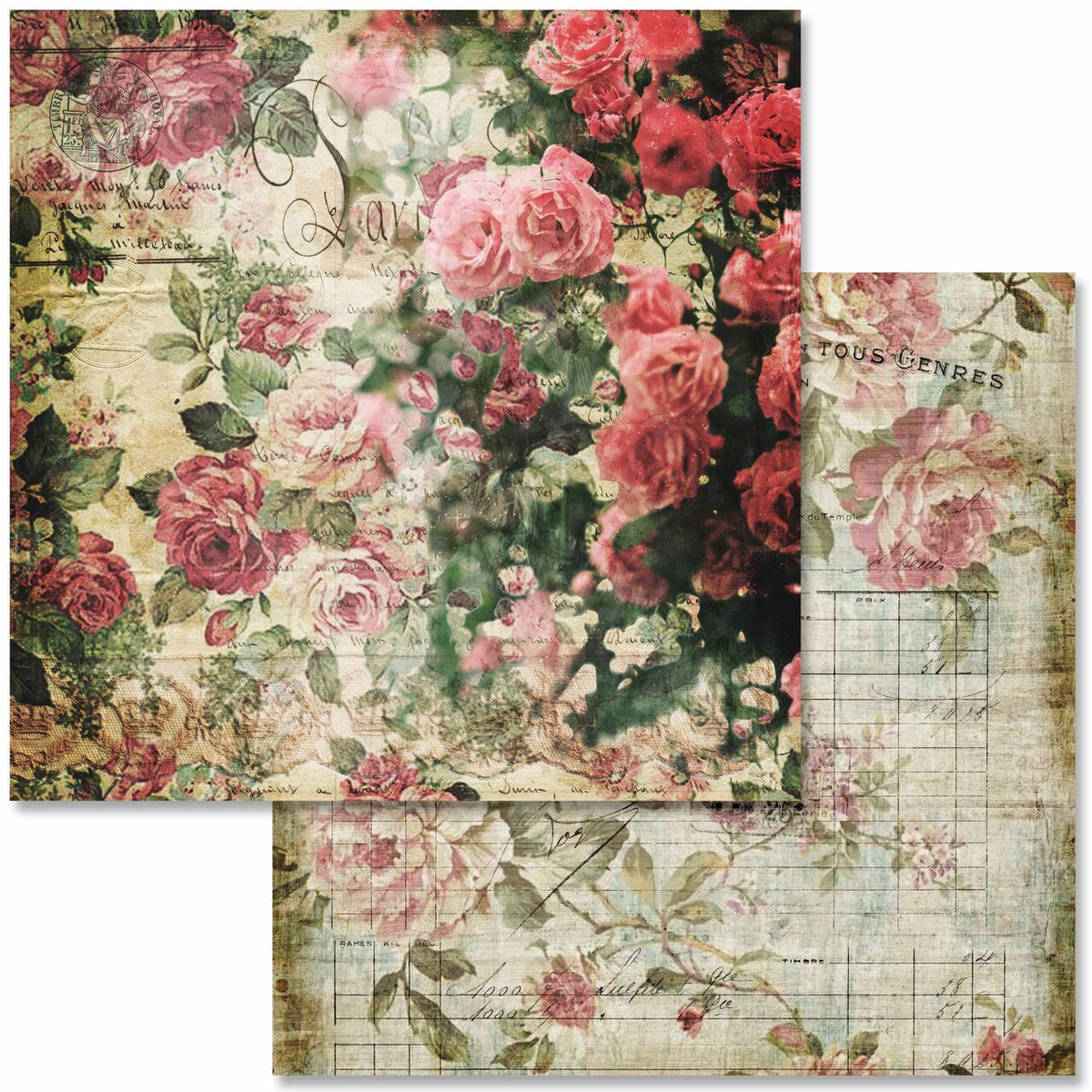 Antique Roses Scrapbook Set
