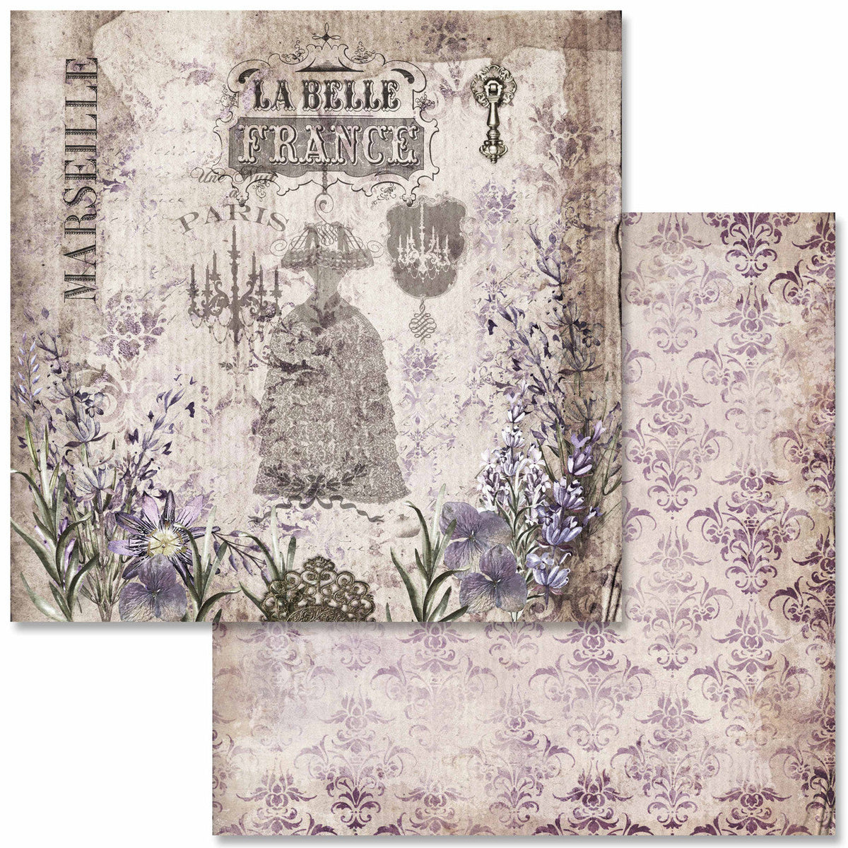 Vintage Lavender Scrapbook Set