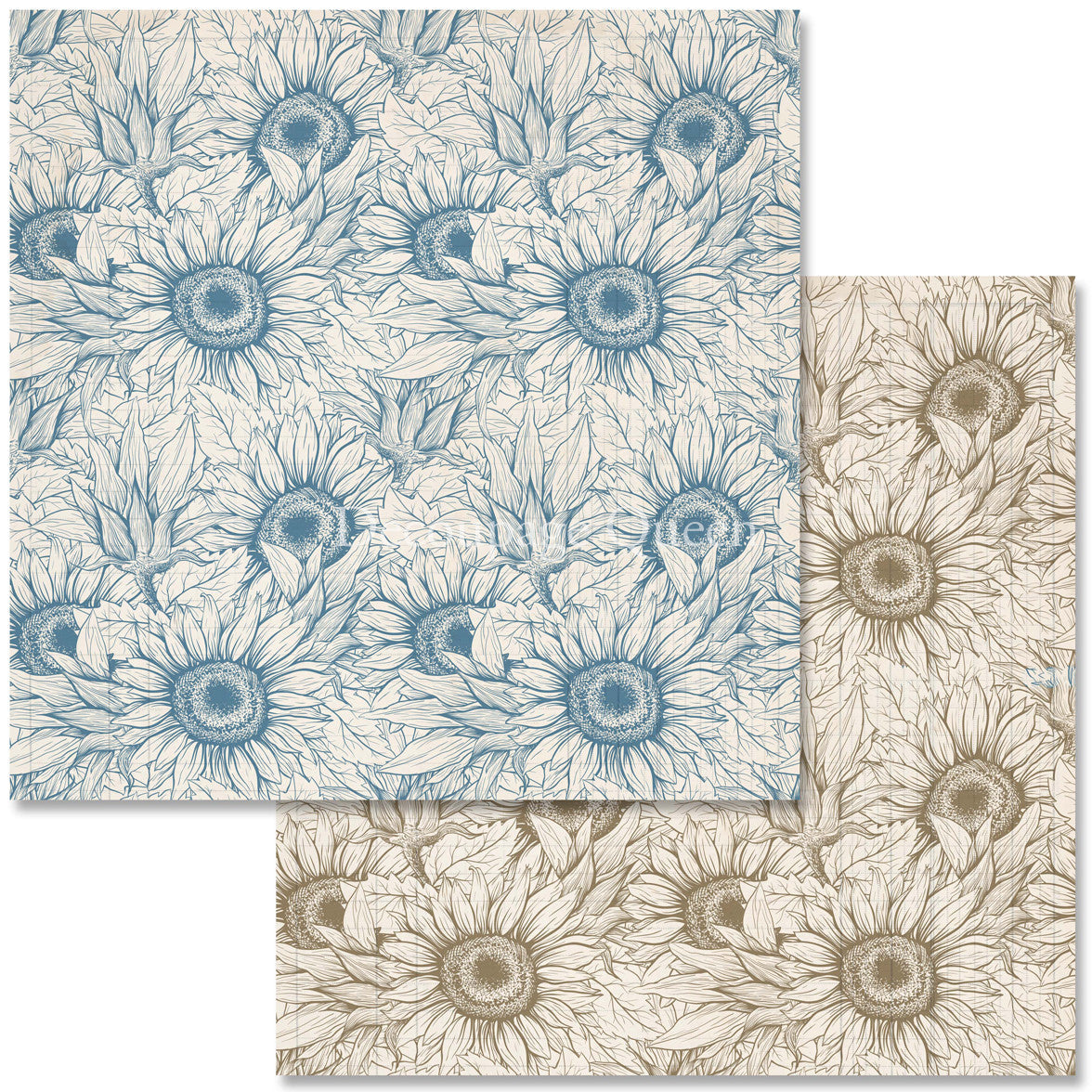 Decoupage Queen Sunflower Ephemera Scrapbook Set
