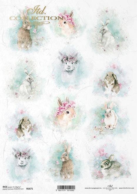 ITD Collection Watercolor Easter Animals