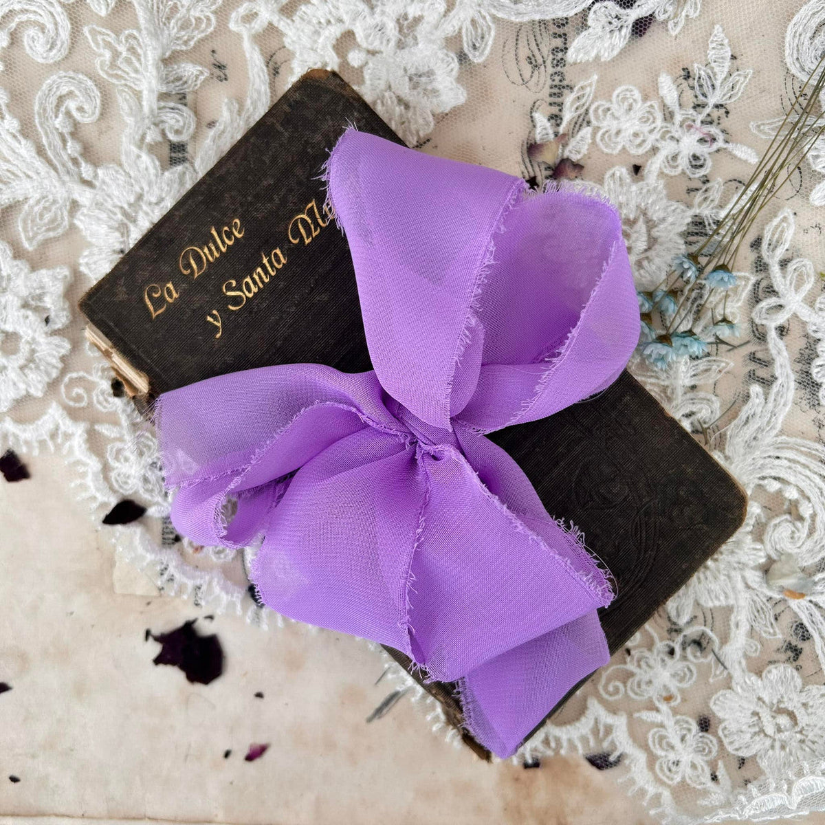 Silk Chiffon Ribbon Lavender