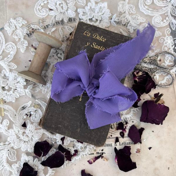 Silk Chiffon Ribbon Violet