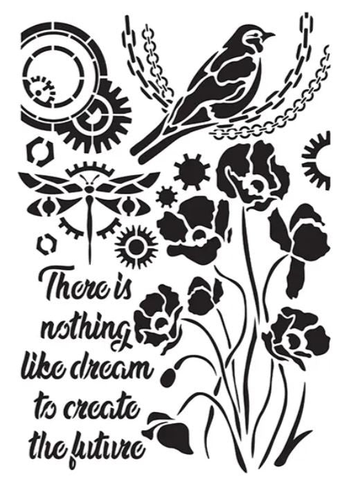 Calambour Stencil Dream Bird Size A4