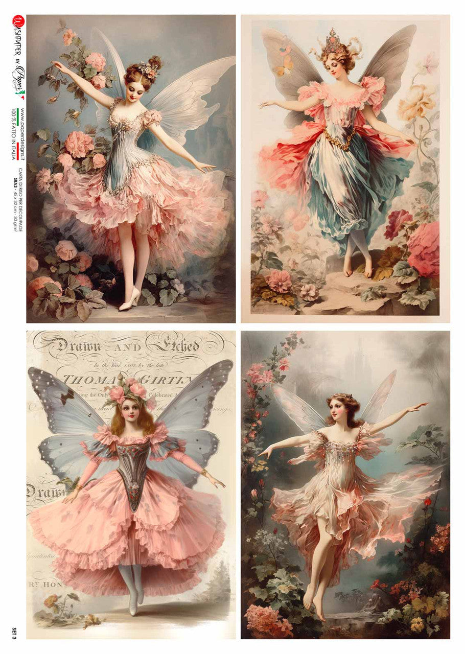 Paper Designs Fairy Four Pack I Set Rice Paper
