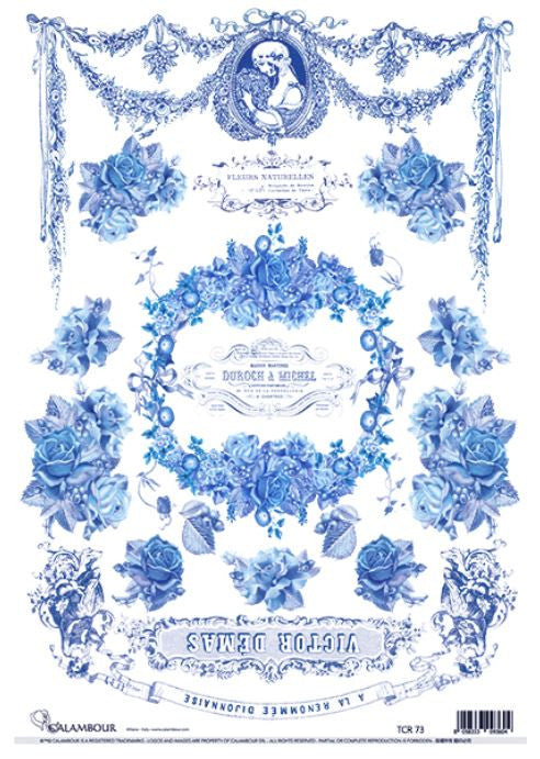 Calambour Blue Floral Swags