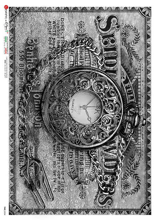 Paper Designs Rice Paper Clock Timepiece Gray PD TIME 0033