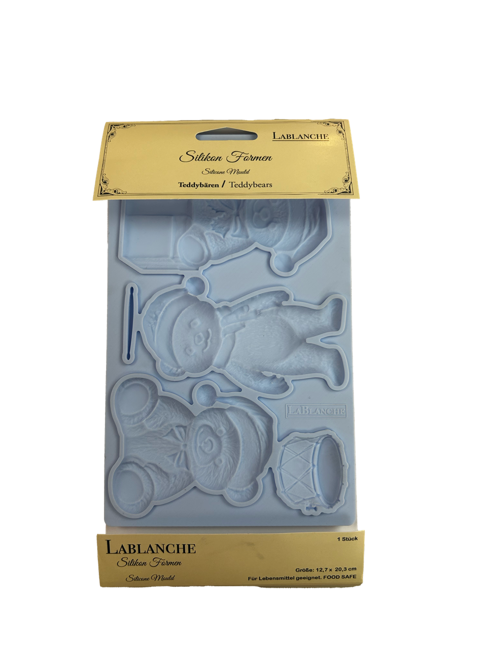 LaBlanche Teddy Bears silicone mould with three festive teddy bear designs