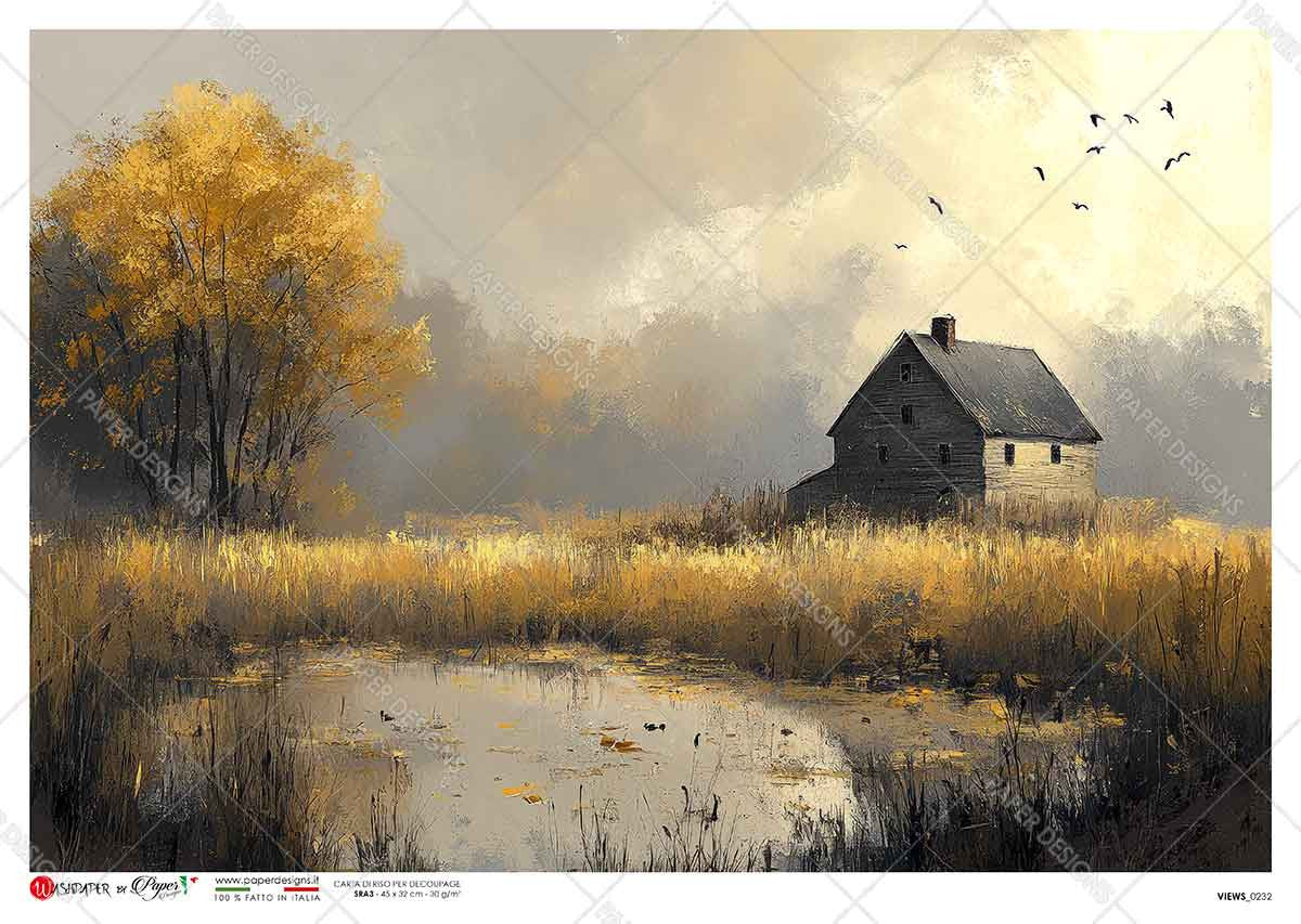 Paper Designs Cabin by the Lake Rice Paper