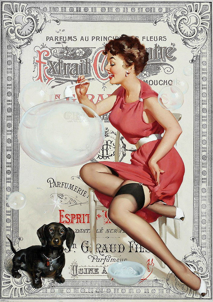 Woman Blowing Bubbles