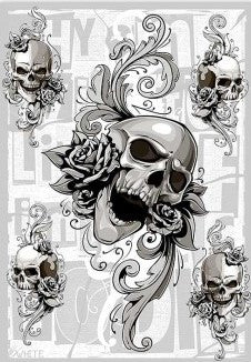 Paper Designs Floral Skull Tilted View