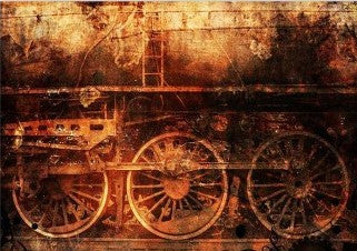 Paper Designs Rusted Train