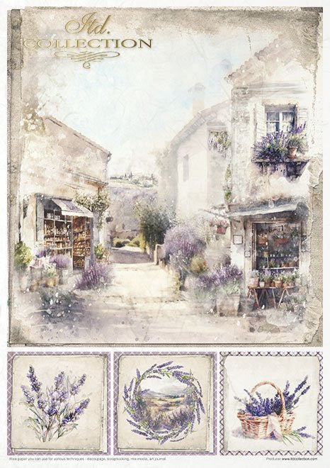 ITD Collection Provence Scented with Lavender 2 11 Pack Rice Paper
