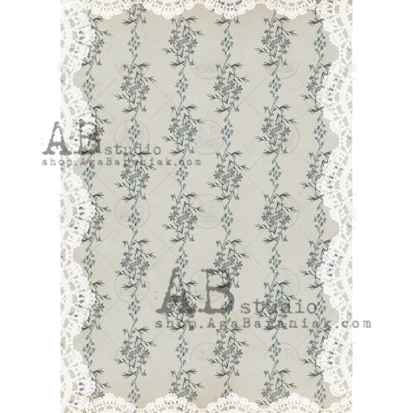 AB Studios Rice Paper Shabby Wallpaper Pattern