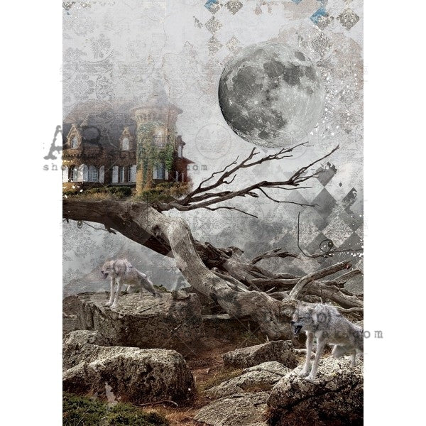 AB Studios Rice Paper A4 Wolf Mountain