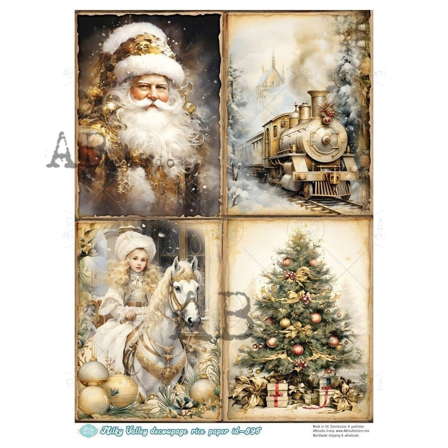 Golden Christmas Classics – Santa, Train, Horse & Tree Collection